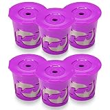 6 Pack Reusable K cup Coffee Pod Filter for Keurig 1.0 and 2.0 Brewers Fits K200, K250, K300, K350, K400, K450, K460, K500, K525C, K550, K560 by STYDDI ()
