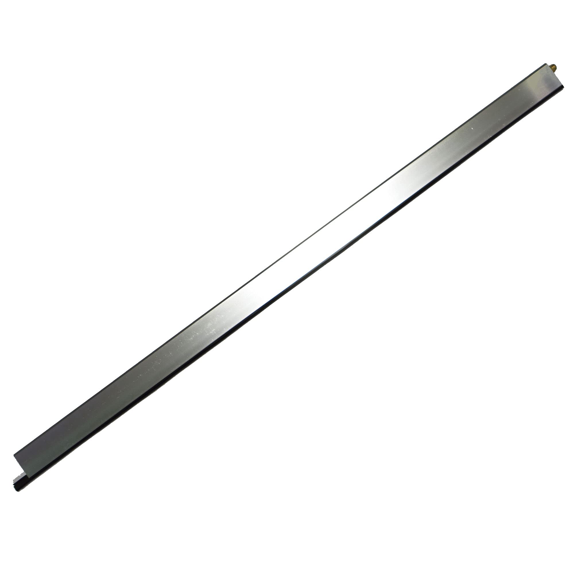 Amig - Model 3 Draught Excluder, Automatic Screw-In Weather Strip, Rubber Closure, Stainless Steel Inner Mechanism and Brass Stop, Self-Levelling, Can Be Cut to Size, 82 cm, Silver, Aluminium