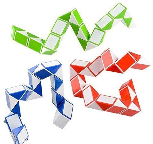 Neliblu Sensory Fidget Snake Cube Twist Puzzle, Set of 3