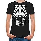 Halloween Xray Skeleton Junk Food Belly Xray Funny Men's T-Shirt