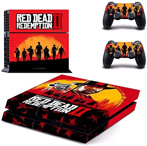Red Dead Redemption 2 PS4 Skin Sticker for Sony Playstation 4 Console and Controller for Dualshock 4 PS4 Skin Sticker Decal