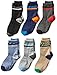 Jefferies Socks boys Multi Stripe Crew 6 Pack Socks, Multicolor, Medium US