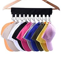 LEKUSHA Cap Organizer Hanger, 10 Baseball Cap Holder, Hat Organizer for Closet - Change Your Cloth Hanger to Cap Organizer Hanger - Keep Your Hats Cleaner Than a Hat Rack