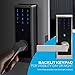 TurboLock TL-100 Bluetooth Smart Lock with in-App Monitoring, Sending and Managing Unlimited eKeys; Weather Sealed, Keyless, Includes Mini Keycards (Brushed Nickel)