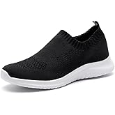 TIOSEBON Women's Walking Sock Shoes Elastic Knit Lightweight Slip on Breathable Yoga Sneakers