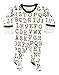 L'ovedbaby Unisex-Baby Organic Cotton Footed Overall (9-12 Months, Beige Alphabet)