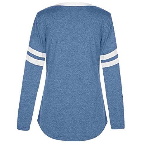 VESNIBA Women T Shirt, 2018 Fashion Ladies Long Sleeve Blouse Tops Clothes Shirts (XL, Blue3)