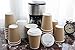 Yes!Fresh Disposable Paper Hot Coffee Cups with Lids for Office Parties Home Travel Corrugated Sleeve Hot Drink Cups(Brown 12 oz 50 count)