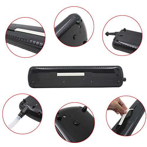 Mowind 37 Piano Keys Melodica Musical Instrument for Music Lovers Beginners Gift with Carrying Bag (Black)