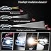H7 24000LM LED Headlight Bulbs 6000K Error Free 4 Sides COB Lamp Beam Cool Fan Super Cool White High/Low Beam/Fog Lights Automotive Headlamp Conversion Kit
