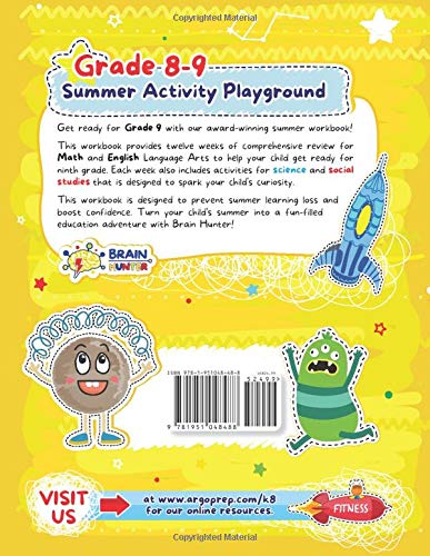 Summer Activity Playground Grade 8-9: 12 Weeks of Summer Activities - Math, ELA, Science, Reading and Social Studies