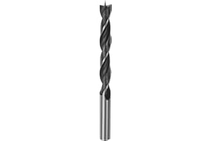 HARFINGTON Brad Point Drill Bits 10mm(25/64") Dia Straight Round Shank Drill Metric Brad Point 1.26" Drilling Depth Spiral Tw