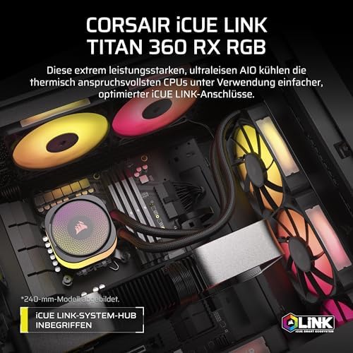 iCUE LINK TITAN 360 RX RGB Flüssig-CPU-Kühler – Schwarz