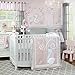 Lambs & Ivy Swan Lake Lamp with Shade and Bulb, Pink/White/Grey