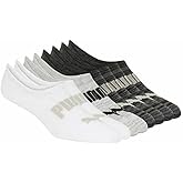 Puma Women's No Show Sneaker 8 Pack Socks, Blk/Wht/Grey, One Size
