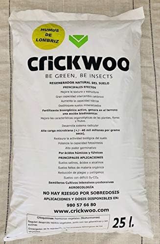 Crickwoo Humus de lombriz 25L (15 kg): Amazon.es: Jardín