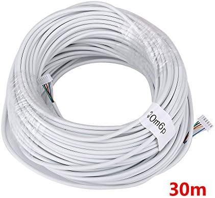 MOUNTAINONE 30M 2.546P 6 wire cable for video intercom Color Video Door Phone doorbell wired Intercom cable