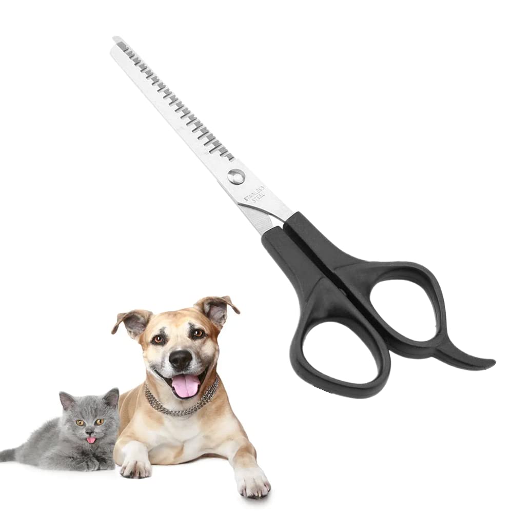 Pet Hair Scissor Dog Thinning Scissors Cat Grooming Shear Straight Scissors with Professional Thinning Blade for Pet Groomers(Thinning Tooth Scissor)
