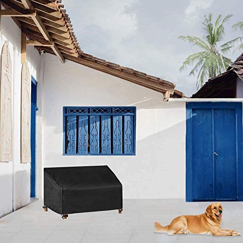 Awnic Gartenbank Abdeckung Hülle für Schutzhülle Abdeckplane Gartenbank Wasserdicht 210D Polyester 2 Sitzer 134x70x60/88cm – Bild 7