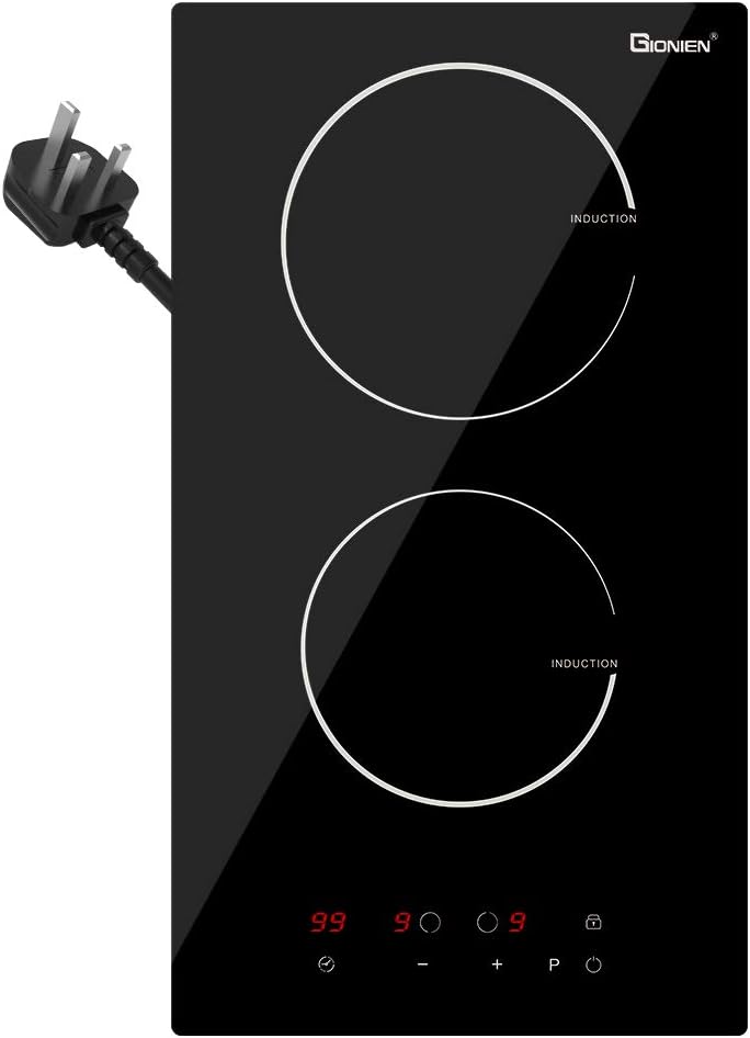 GIONIEN Domino Induction Hob 30cm Built in Electric Cooktop with Plug