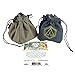 Third Die Dice Bag - Handcrafted And Reversible Drawstring Bag That Stands Open On The Table - For All Your Gaming Needs - Steel and Gray