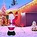 OurWarm 5ft Christmas Inflatables Lighted Santa Claus Blow Up Yard Decorations for Indoor and Outdoor Garden Lawn Christmas Decorations