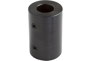 Climax Metals RC-087 Black Oxide Plated Mild Steel Rigid Coupling, 7/8" Bore, 1-3/4" Outside Diameter, 2" Length, 5/16"-18 x 5/16" Set Screw