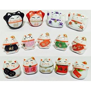 招き猫 ウサギ パンダ 鳥 の ビーズ 陶器 製 とんぼ 玉