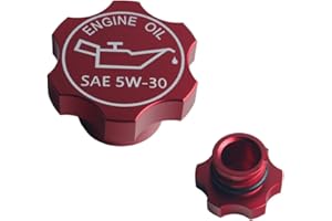 DEWHEL Aluminum Engine Oil Filler Cap Red Compatible with GM 1992-2018 Ref Number FC208 FC242 FC219 FC243 FC252 80987 MO-99 10099 42315