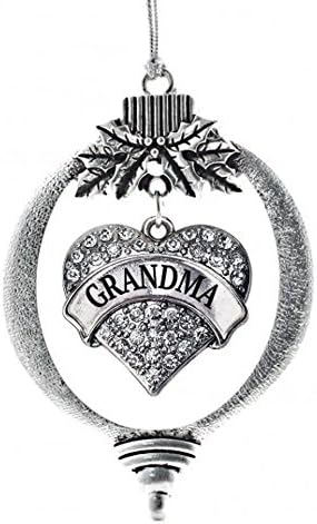 Madsportsstuff Christmas Ornament With Crystal Grandma Heart Charm