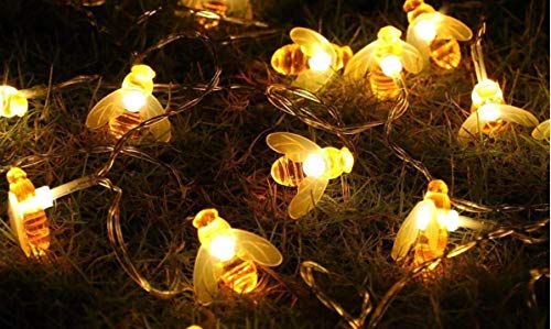 CUQOO Solar-Gartenlichter – Honigbienen-Lichterkette mit 30 LEDs, 180 cm, wasserdicht, für den Außenbereich, für… – Bild 4