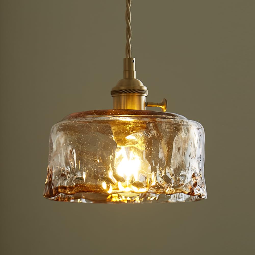 Photo 1 of Sedelan Galss Pendant Light, Pendant Lights Kitchen Island Adjustable Hanging Light Fixture for Living Room Dining Room Bedroom E26