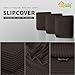 Easy-Going Stretch Cushion Cover Sofa Cushion Furniture Protector Sofa Seat Sofa slipcover Sofa Cover Soft Flexibility with Elastic Bottom(3-Piece Chair Cushion,Chocolate)