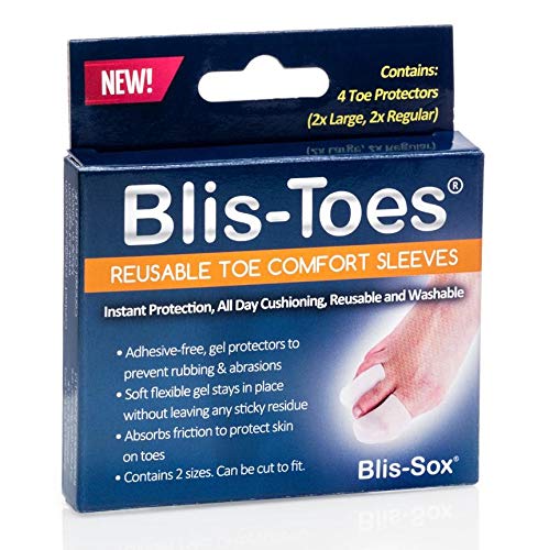 Blis-Toes - Reusable Toe Comfort Sleeves - 2 Large + 2 Regular