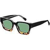 PUBOWT Thick Square Sunglasses for Men Women Retro Chunky Rectangle Sun Glasses UV Protection Designer Shades Style PT2008