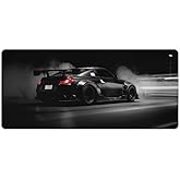 Z350 JDM Car Racing Balck Gaming Mouse Pad Large Non-Slip Rubber Desk Mat Keyboard Computer Pad for Home Office 40x90cm