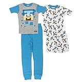 Minecraft Boys Cotton Pajamas (2 Cotton Sleepwear Sets) Shorts and Pants