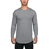 Mens Longline Gym Muscle Bodybuilding Tshirts Hipster Reflective Line Scallop Crewneck Tees Shirts Tops