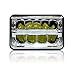 GENSSI LED Headlight 4X6 Chrome Reflector w/DRL White/Amber Sealed Beam Replacement (1 Lamp Only)
