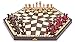 Husaria Wooden Three-Player Chess Game Set - 21 Inches - with Foldable Board, Handcrafted Playing Pieces, and Felt-Lined Storage