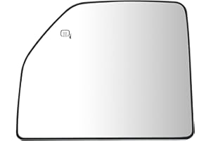 YEPARIE Left Driver Side Heated Upper Mirror Glass Replacement For 2015-2020 Ford F150 2017-2020 Ford F250 F350 - Towing Mirror Convex Side Mirror Glass With Rear Holder
