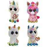 TY Beanie Boos - SET OF 4 UNICORNS (Fantasia, Pixy, Harmonie & Blitz)(Regular Size)