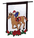 Evergreen Kentucky Derby Double-Sided Appliqué House Flag - 28