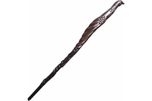 Handicraftviet Hand Carved Wooden Bird Wand, Handmade Wizard Wand for Children and Adults on Halloween, Christmas, and Birthday Party (Bird Wand)