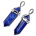 Top Plaza Synthetic Healing Crystal Necklace 6 Faceted Pointed Pendants for Jewelry Making, Set of 5