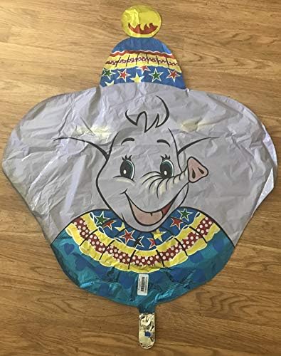 DalvayDelights Elephant Dumbo Gray Grey Birthday Party Circus Carnival Big Top Mylar Balloon