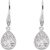Anne Klein Classics Cubic Zirconia Pear Shape Drop Earrings