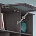 Bush Furniture Cabot 60W Desk Hutch in Heather Gray, Attachment with Shelves and Cabinet for Home Office