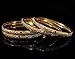 Banithani 18K Goldplated Traditional Indian Bollywood Bangle Set Bracelets Jewelry 28