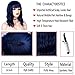 Goodly Navy Blue Short Wigs with Air Bangs for Women Synthetic Heat Resistant Fiber Wavy Wigs Cosplay Women’s Blue Wigs 14 Inch (Blue Mixed Black)